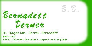 bernadett derner business card